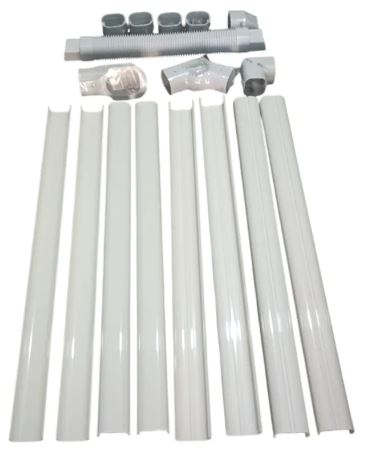 KIT DE CUBIERTAS DE PVC PARA CAÑOS DE SPLIT