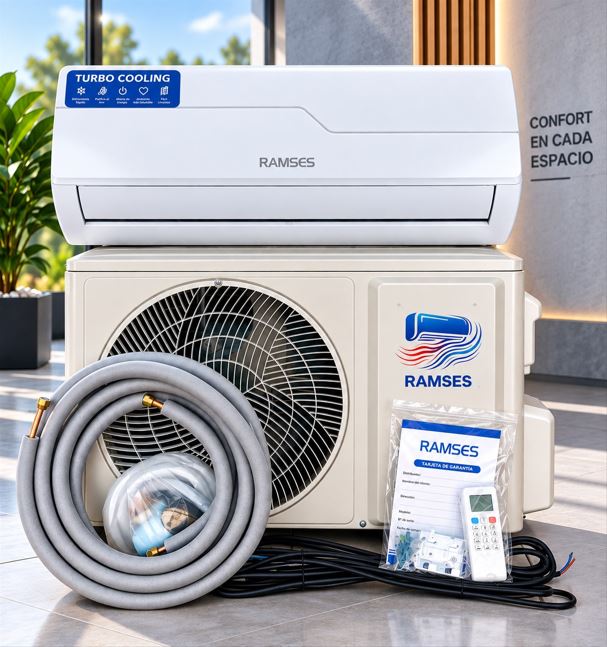 AIRE ACONDICIONADO SPLIT RAMSES 12.000BTU - R410 -FC ON-OFF