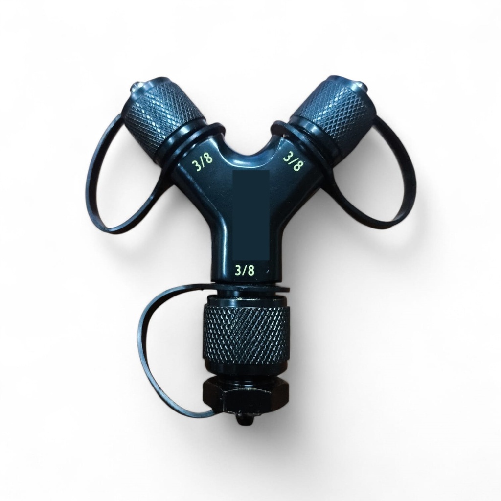 CONEXION EN "Y" -  3/8FM x 3/8FM x 3/8FH - PARA ALTO VACIO Y RECUPERACION