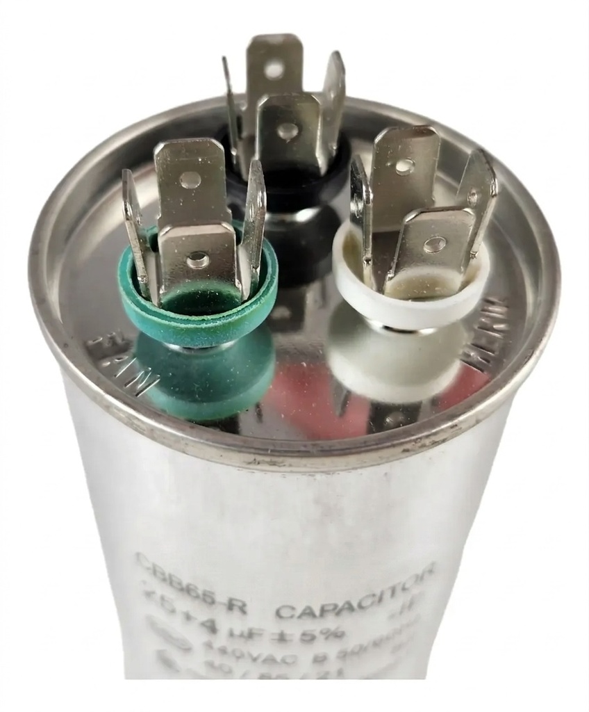 CAPACITOR DE MARCHA DUAL 45+5 MF 440V - CA-BB65-45+5 METALICO