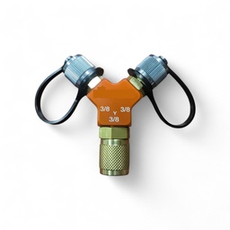 [BFY-38A] CONEXION EN "Y" PREMIUM -  3/8FM x 3/8FM x 3/8FH - PARA ALTO VACIO Y RECUPERACION