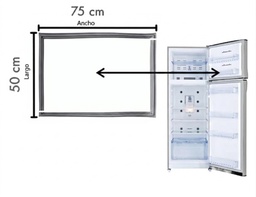 [500X750-P1095-GRIS] JUEGO DE BURLETE GRIS A TORNILLO P/ HELADERA CON FREEZER 500X750 PERFIL 1095 - PUERTA SUPERIOR